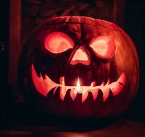 Carved Halloween pumpkin 
