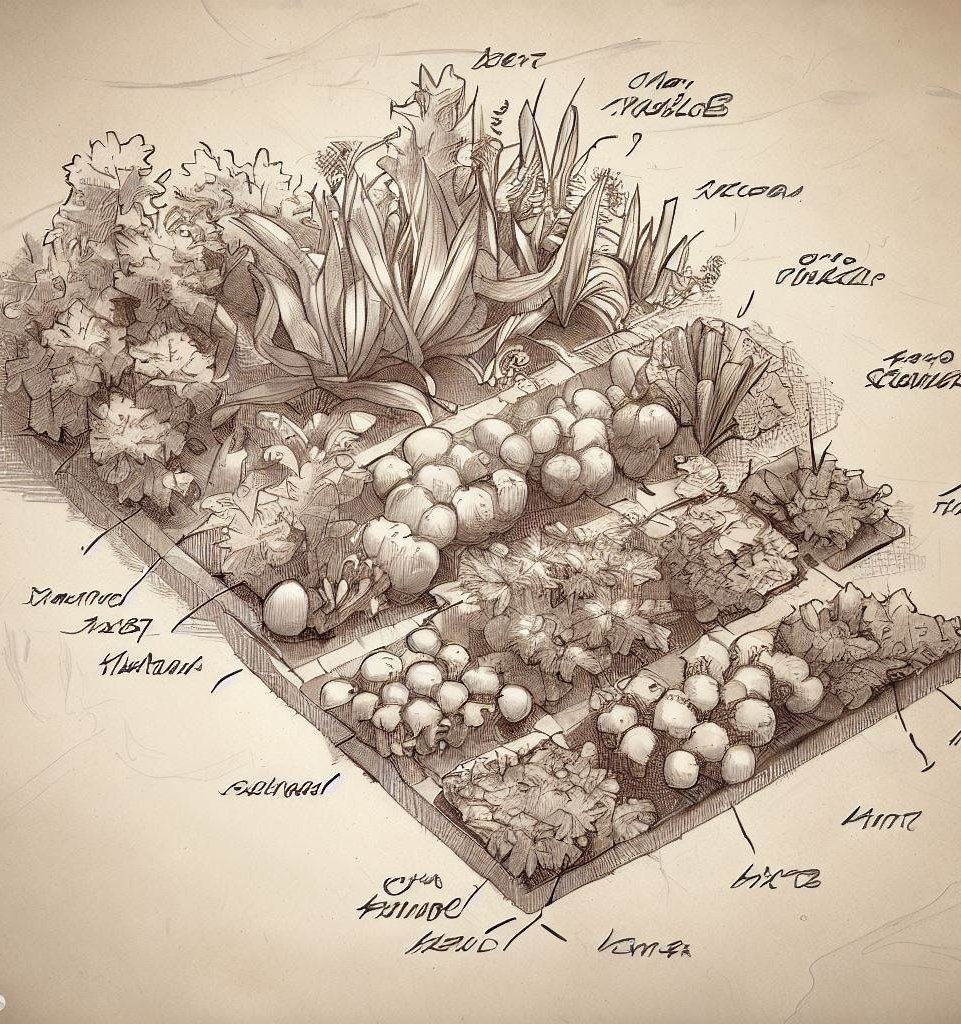 A sketch of the layout of your garden
